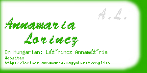 annamaria lorincz business card